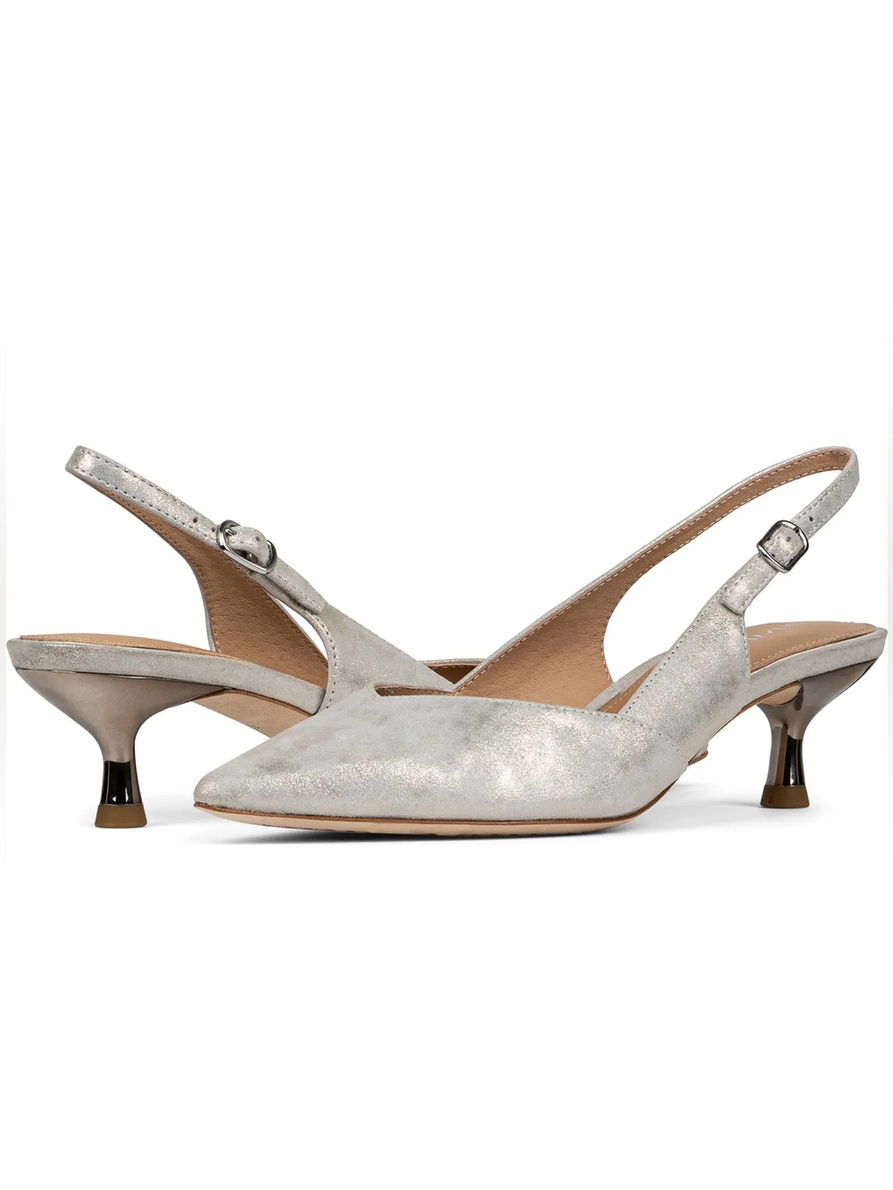 Donald Pliner Women's Sodashi Slingback Pumps in Silver Size 7
